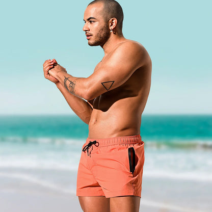 DESMIIT S47 Quick-Dry Swim Shorts with Zipper Pocket