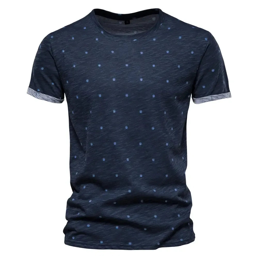 AIOPESON Dot Printed Short Sleeved T-Shirts - ShopHub