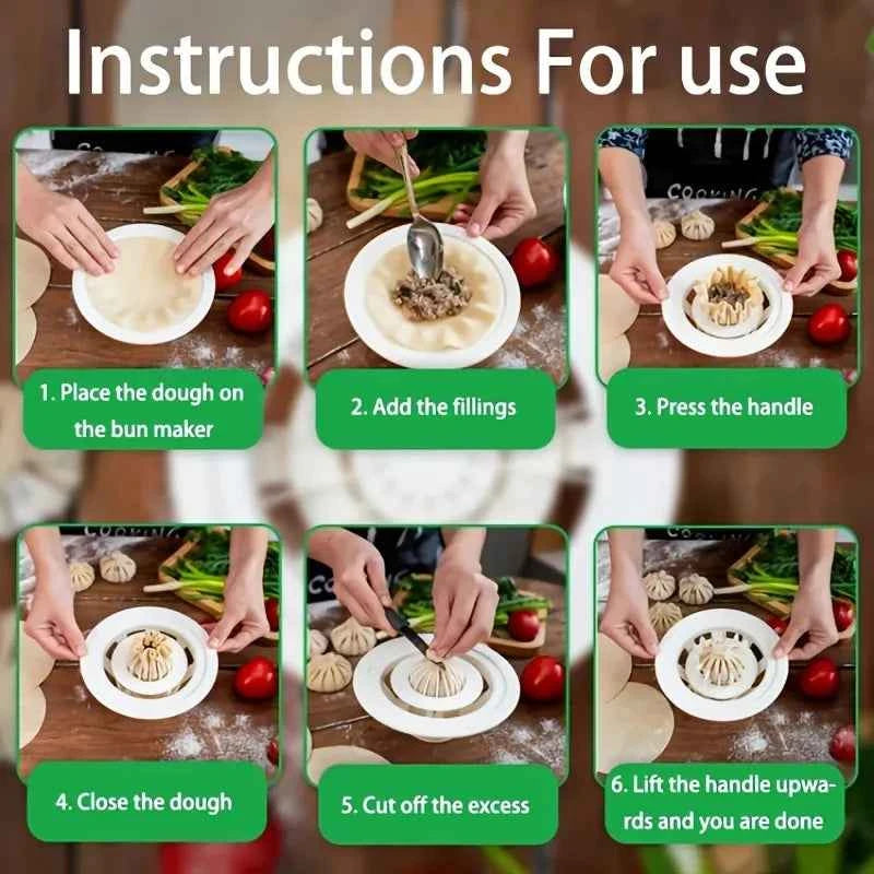 Easy-Use Non-Stick Dumpling Mold, Food-Grade Plastic for Making Uniform Pastries, Smooth Surface