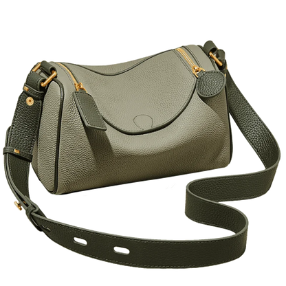 Women's Cowhide Leather Shoulder Bag Vintage Soft Messenger Handbag Fashion Crossbody Bags Female Underarm Bag DF900083S