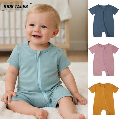 Kids Tales Little Breeze Bamboo-Blend Zip Baby Romper