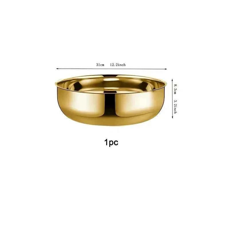 Stainless Steel Large Capacity Bowl, Suitable for Mixing Dough, Cleaning Vegetables, Stirring Salads, Easy To Clean