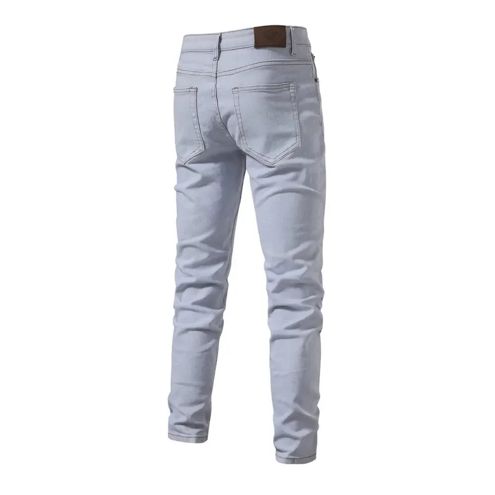 AIOPESON Men's Slim Fit Straight Jeans - ShopHub