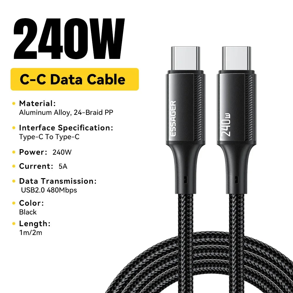 Essager 240W USB Type C Cable - ShopHub