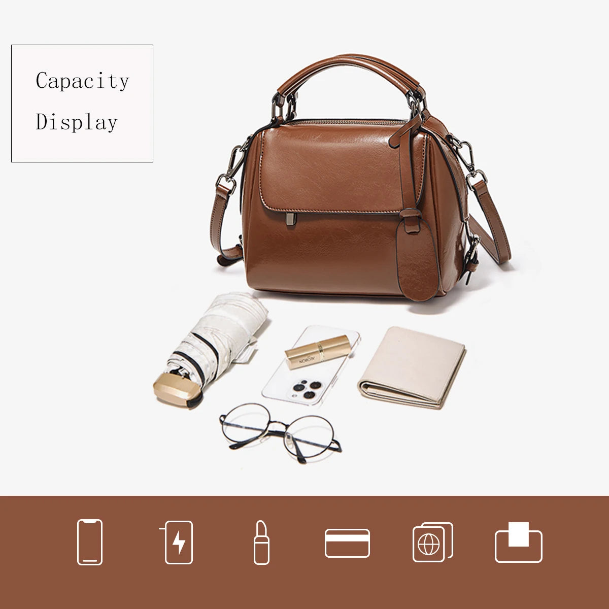 FOXER Split Leather Women's Handbag