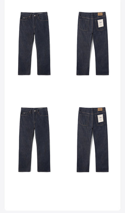 SIMWOOD 2026 Autumn New Loose Relax 13.5oz Heavyweight Washed Vintage Jeans Men Denim Pants Retro  Streetwear