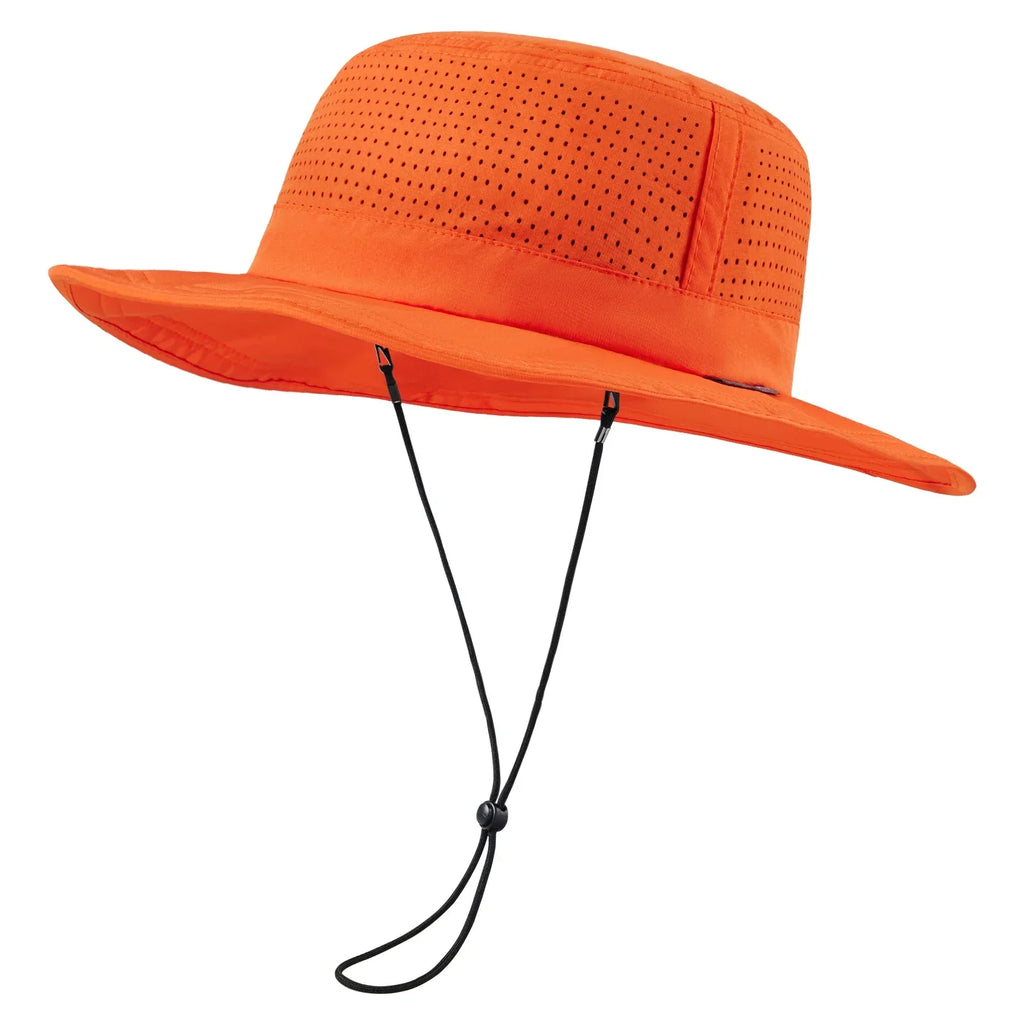 BASSDASH UPF 50+ Bucket Sun Hat Orange