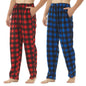Ultimate Comfort: Men's Fleece Pajama Pants - 2 Pack Soft Plaid Lounge Bottoms