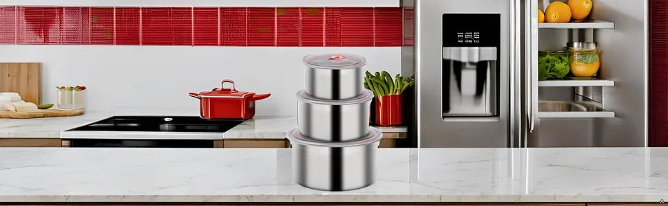 304 Stainless Steel Food Storage Container with Lid