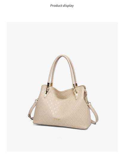FOXER Lady's Handbag Genuine Leather 2026 Elegant Female Shoulder Bag Luxury Design Crossbody Bag Diamond Embossing Commute Work