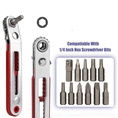 Mini Two-Way Ratchet Screwdriver – Flat/Hex Head (3 type of sets available) Habicare
