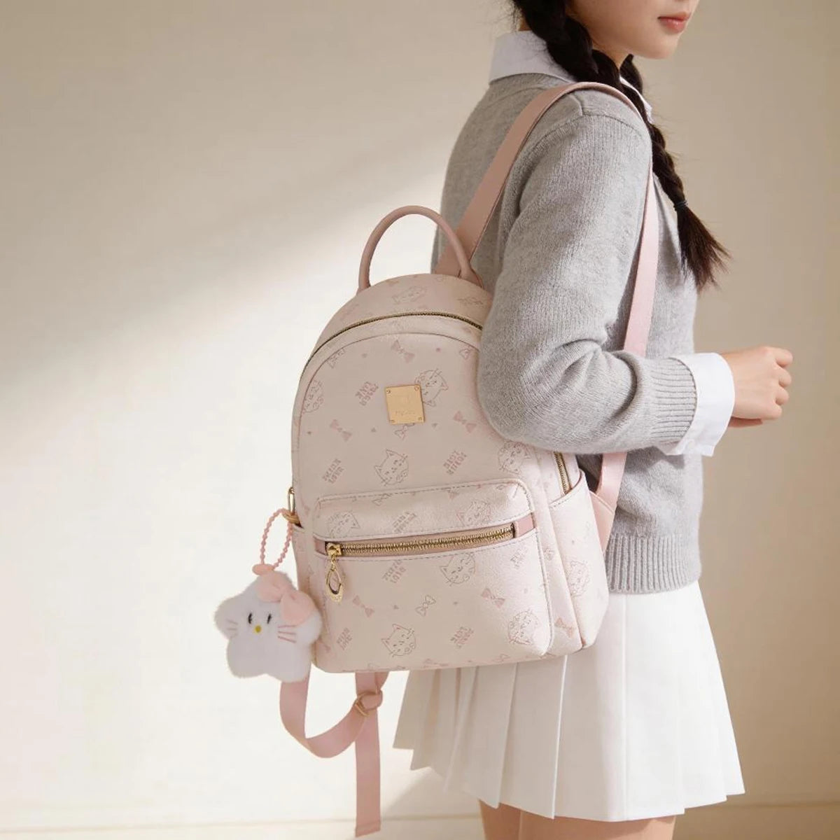 FOXER Brand PVC Leather Backpack Cute Embossing 2026 New Design Large Capacity School Bag Women's Fashion Travel Bags