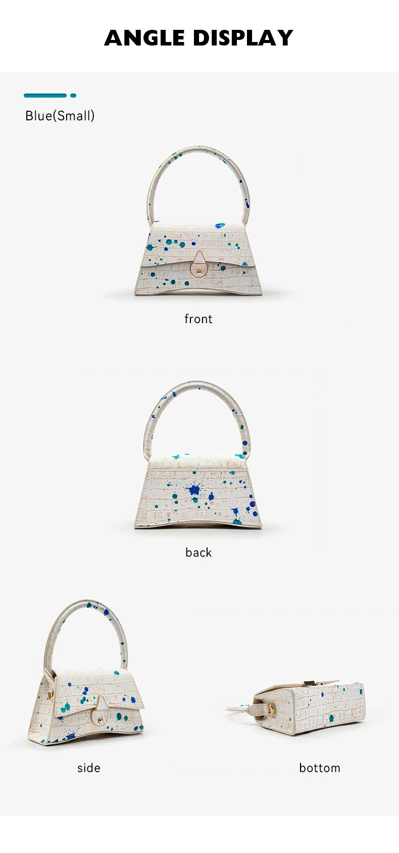 BAFELLI Floral Genuine Leather Half-Moon Bag