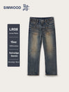 SIMWOOD High Standard Vintage Washed Selvedge Ripped Jeans