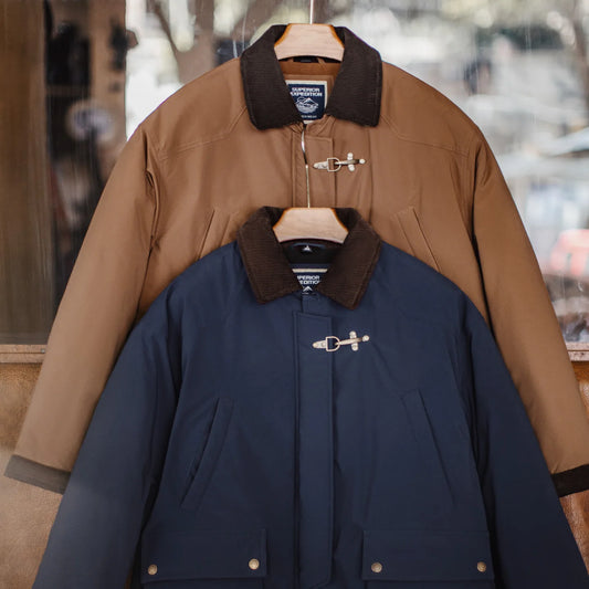 MADEN Corduroy-Collar Padded Barn Jacket