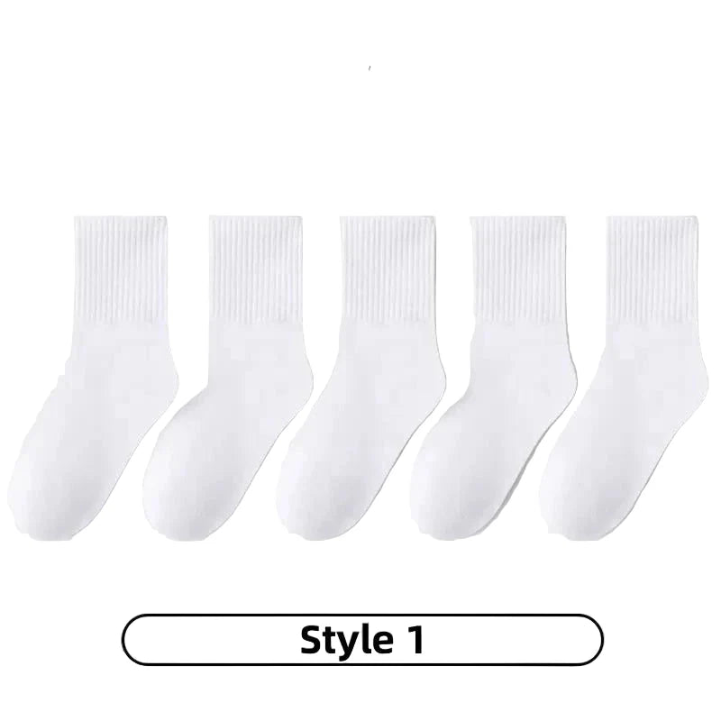 Cotton Sport Socks – 5 Pairs (Ages 3–13) (5 colours available) Habicare