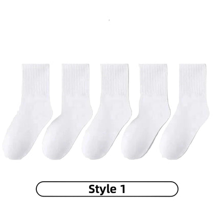 Cotton Sport Socks – 5 Pairs (Ages 3–13) (5 colours available) Habicare