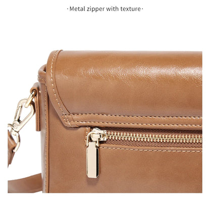 FOXER Split Cowhide Leather Crossbody Bag