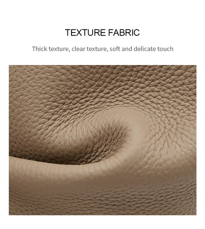 FOXER Women Shoulder Bag Crossbody Handbag Lady Genuine Leather+ Microfiber Fashion Bucket Bag Gift for Lover