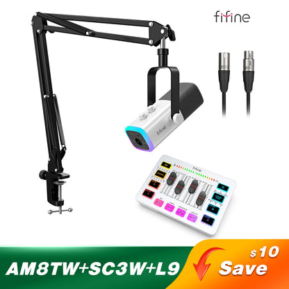 FIFINE Gaming Audio Set - Your Ultimate Companion for Streaming and Podcasting