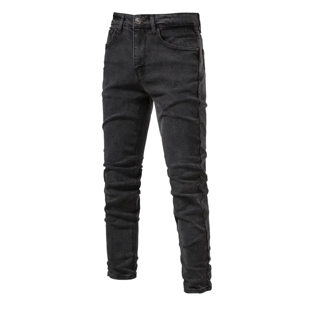 AIOPESON Men's Slim Fit Straight Jeans - ShopHub