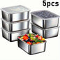 5pc Stainless Steel Food Storage Containers Set