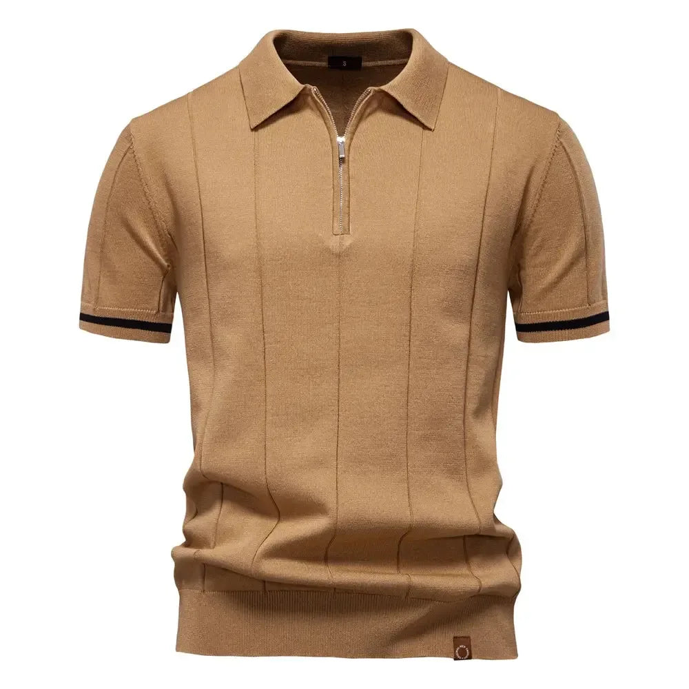 Men's Knit Cotton Polo Shirts - ShopHub