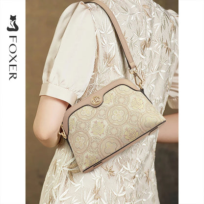 FOXER Chinese Style Embroidery Women Shoulder Underarm Bag