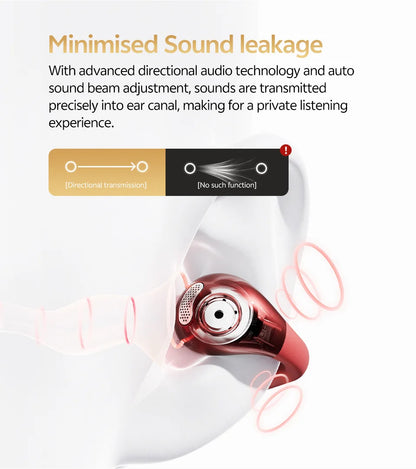 QCY C30S Open Ear Bluetooth Headphones with LDAC Wireless Technology and 40H Playtime - ShopHub