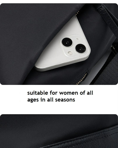 New Oxford &Leather Female Aesthetic Backpack School Bags Luxury Designer for Girls Women Backpacks Travel Light Weight - SC1708