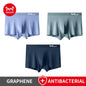MiiOW Men's Modal Underwear - 3Pcs Graphene Antibacterial Boxer with Seamless Cuffs