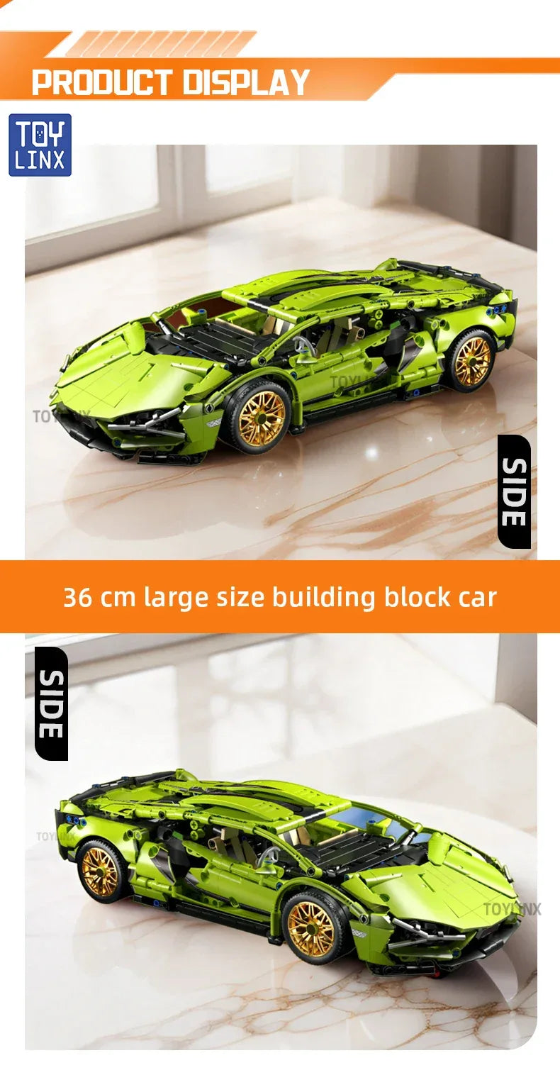 TOYLINX 1:14 Technical Building Blocks Car Racing Model - ShopHub