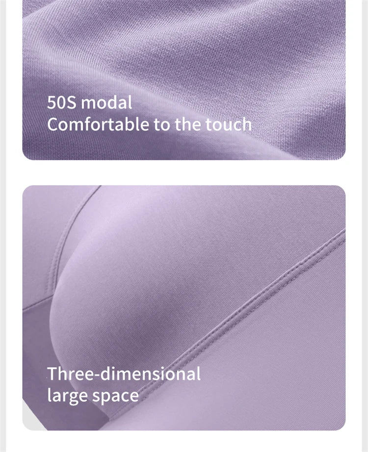 MiiOW Modal Men's Boxer Briefs 3pcs Silky 50S Antibacterial Underwear