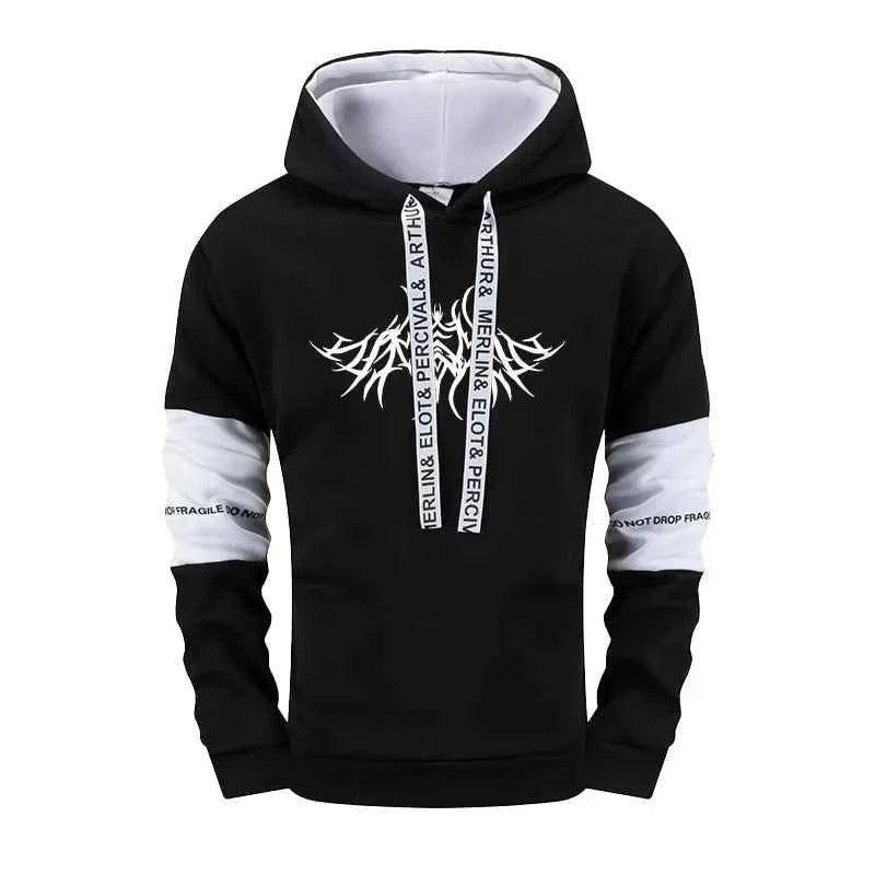 Men's Hoodie Sweatpants Set - Casual Sporty Outfit for Autumn Winter Y2K Hip Hop Fashion