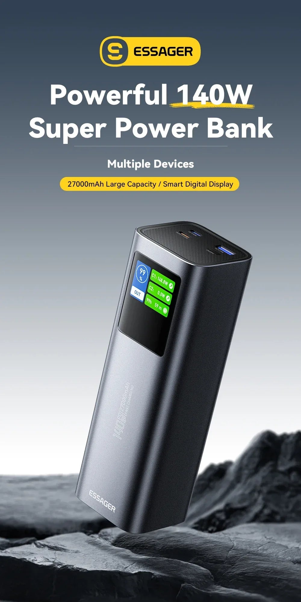 ESSAGER 140W Power Bank - ShopHub