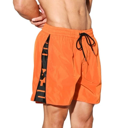 DESMIIT S98 Letter-Detail Swim Shorts with Mesh Liner