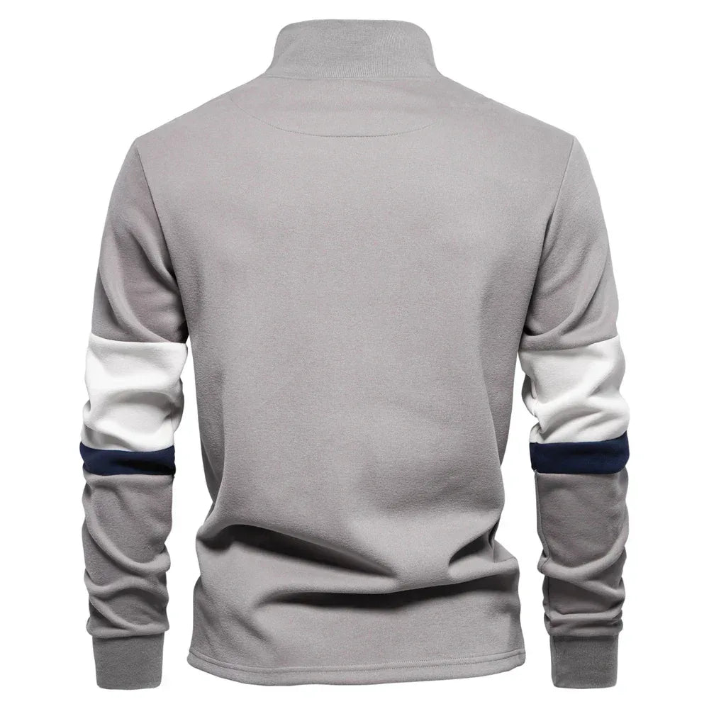 AIOPESON Men's Mock Neck Quarter-Zip Sweatshirts - ShopHub