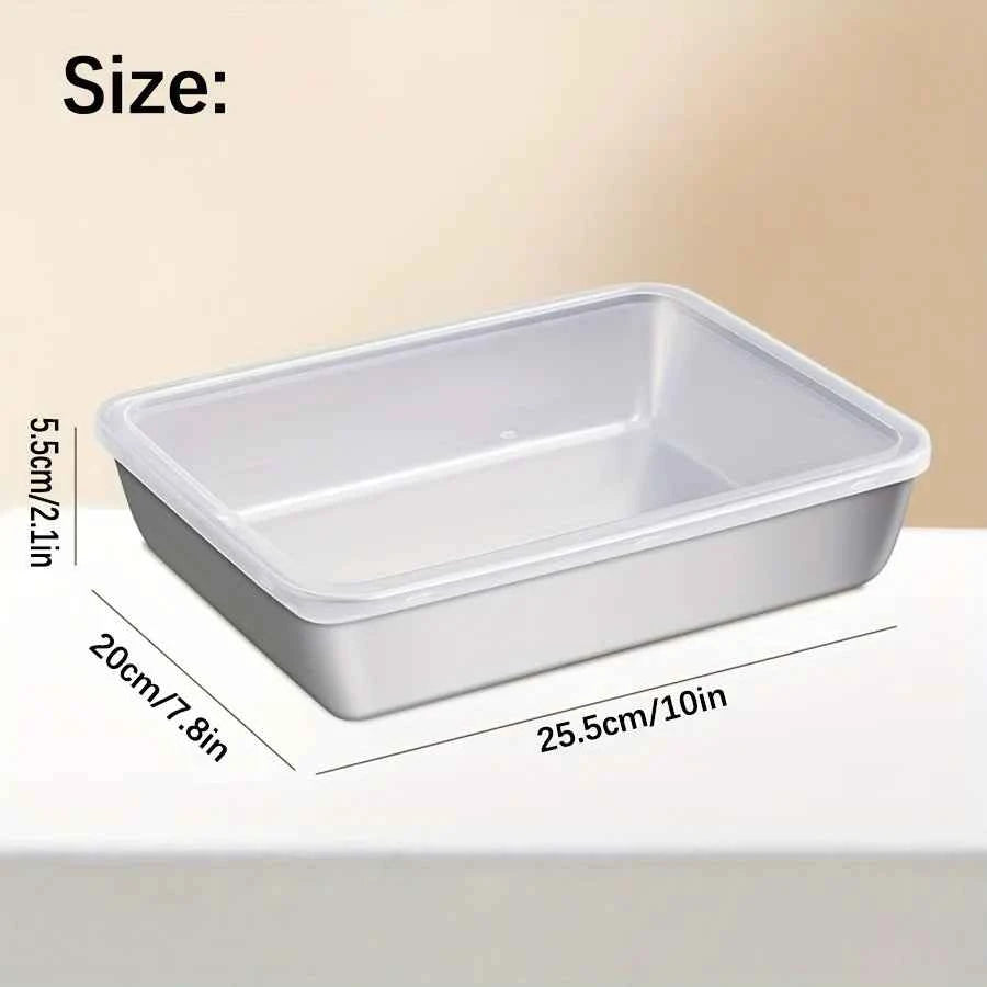 3-Piece Stainless Steel Food Storage Containers Set - Airtight BPA-Free Kitchen Organizers for Fridge/Pantry/Dry Goods