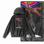 G09 Creative Graphic Acid-Washed Black Hoodie