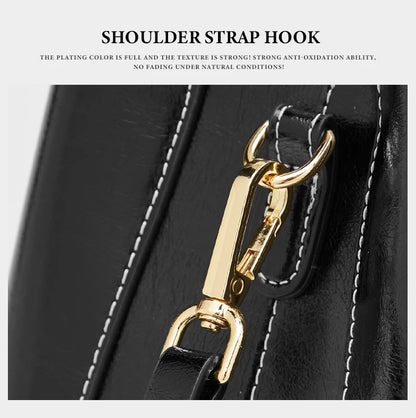 High Quality Women Split Leather Handbag Fashion Workplace Big Capacity Tote Bag Commuter Crossbody Shoulder Bags Mother's Gift