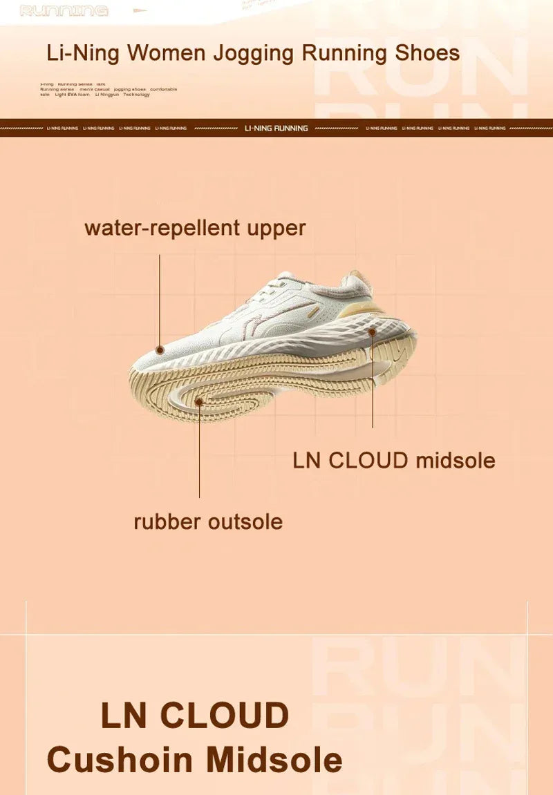 Li-Ning Women's LN CLOUD SHIELD Running Shoes - ShopHub