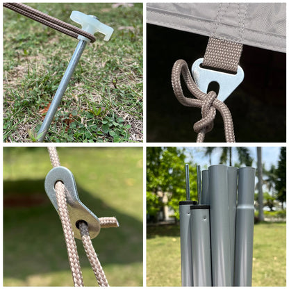 Large Portable Sunshade Tarp with Poles (2 sizes available) Habicare