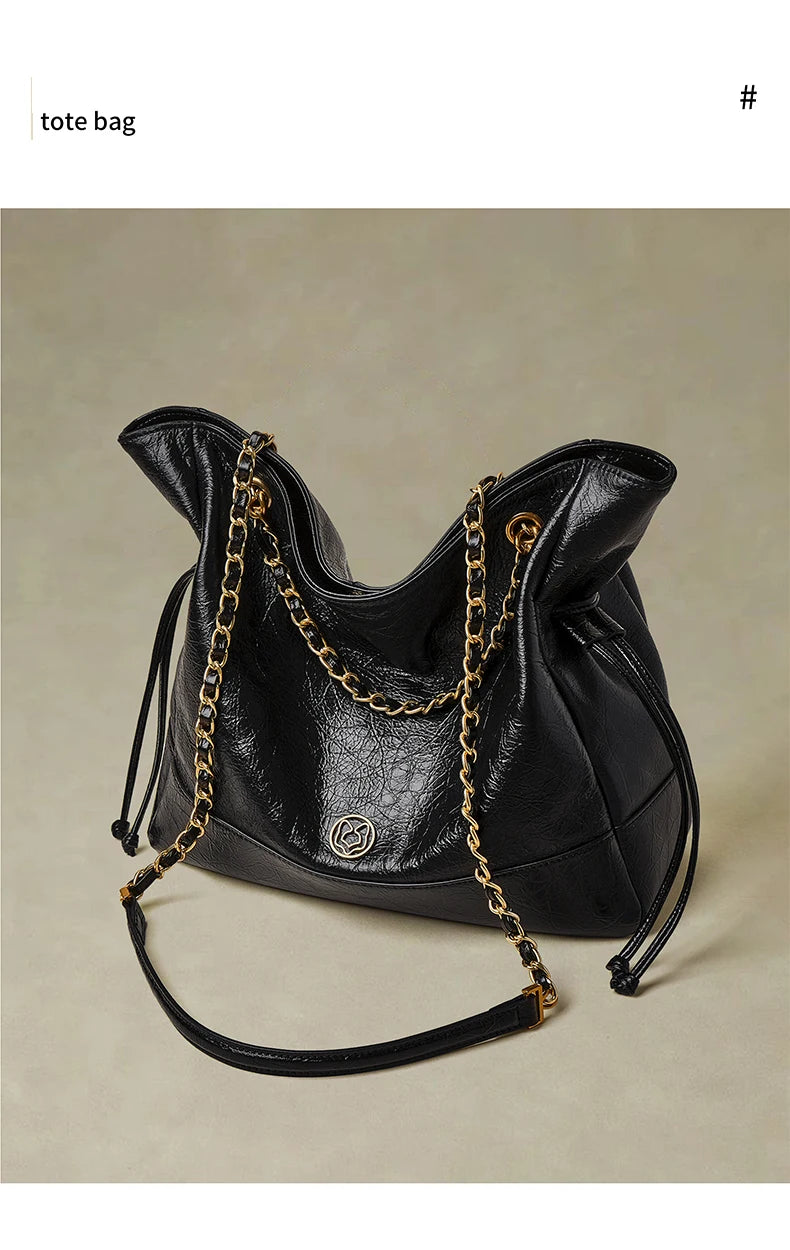 FOXER Luxury Genuine Leather Shoulder Bag