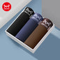MiiOW 3Pcs Men's Cotton Boxer Shorts Antibacterial Breathable Underwear