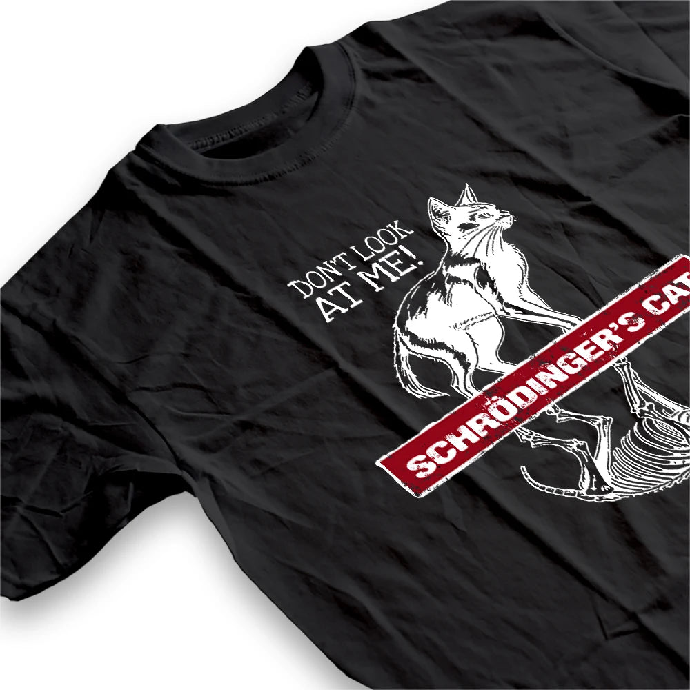 COOLMIND Schrödinger's Cat Graphic Cotton T-Shirt