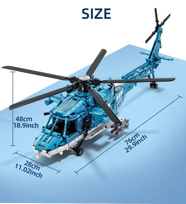 TOYLINX 1711PCS Attack Helicopter Set - ShopHub