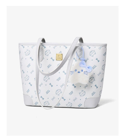 FOXER Summer New Women's Shoulder Bag PVC Leather Daily Tote Bag Female Commuting Purse Large Capacity Handbag for Everyday Use