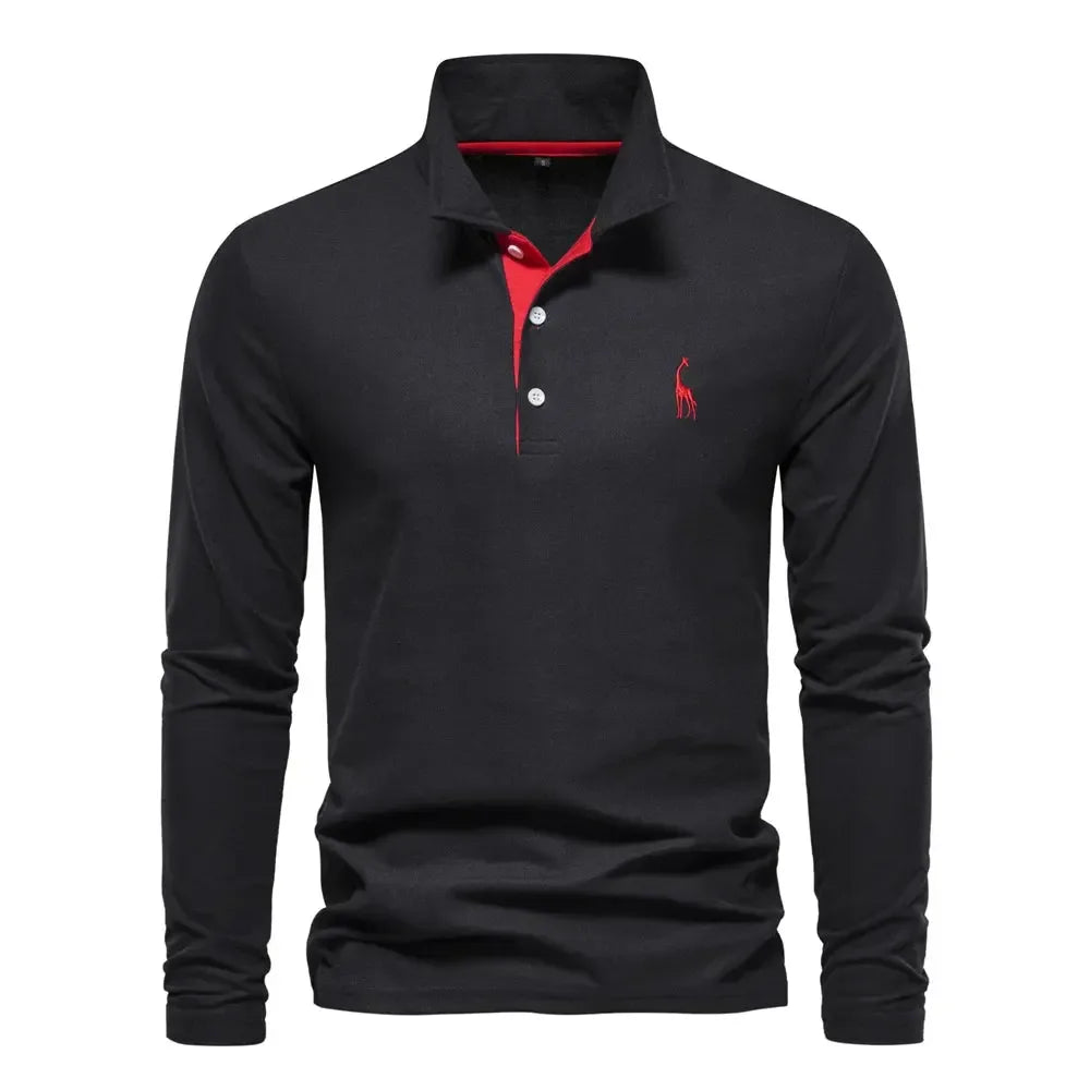 AIOPESON Men's Deer Embroidery Polo Shirts - ShopHub