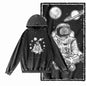 Orbit Runner Astronaut Acid-Washed Black Hoodie