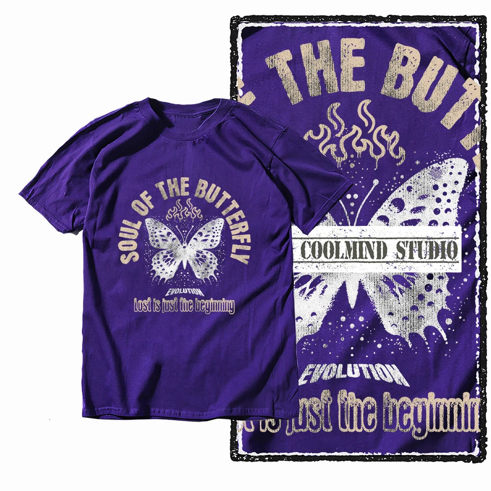 COOLMIND X0122 Free as a Butterfly Cotton Tee